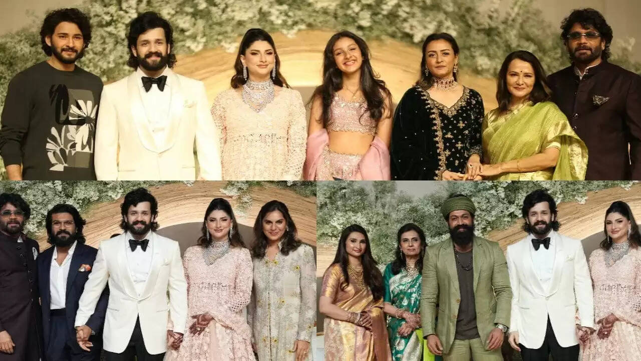 INSIDE PICS: Yash, Mahesh Babu, Ram Charan, Suriya —biggies of the South movie business at Akhil Akkineni-Zainab Ravdjee’s reception